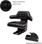 Universal Tractor Suspension Seat Sliding Rails Adjustable,Waffle Style,Fits for John Deere,Ford/Holland,Massey Ferguson,Kubota (Black)