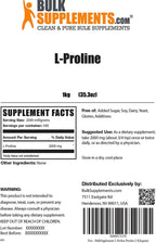 BulkSupplements.com L-Proline Powder - Supplements for Skin - Supplements with Amino Acids - Amino Acid Nutritional Supplements (5 Kilograms - 11 lbs)