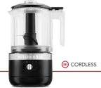 KitchenAid Cordless 5 Cup Food Chopper, KFCB529QOB Onyx Black
