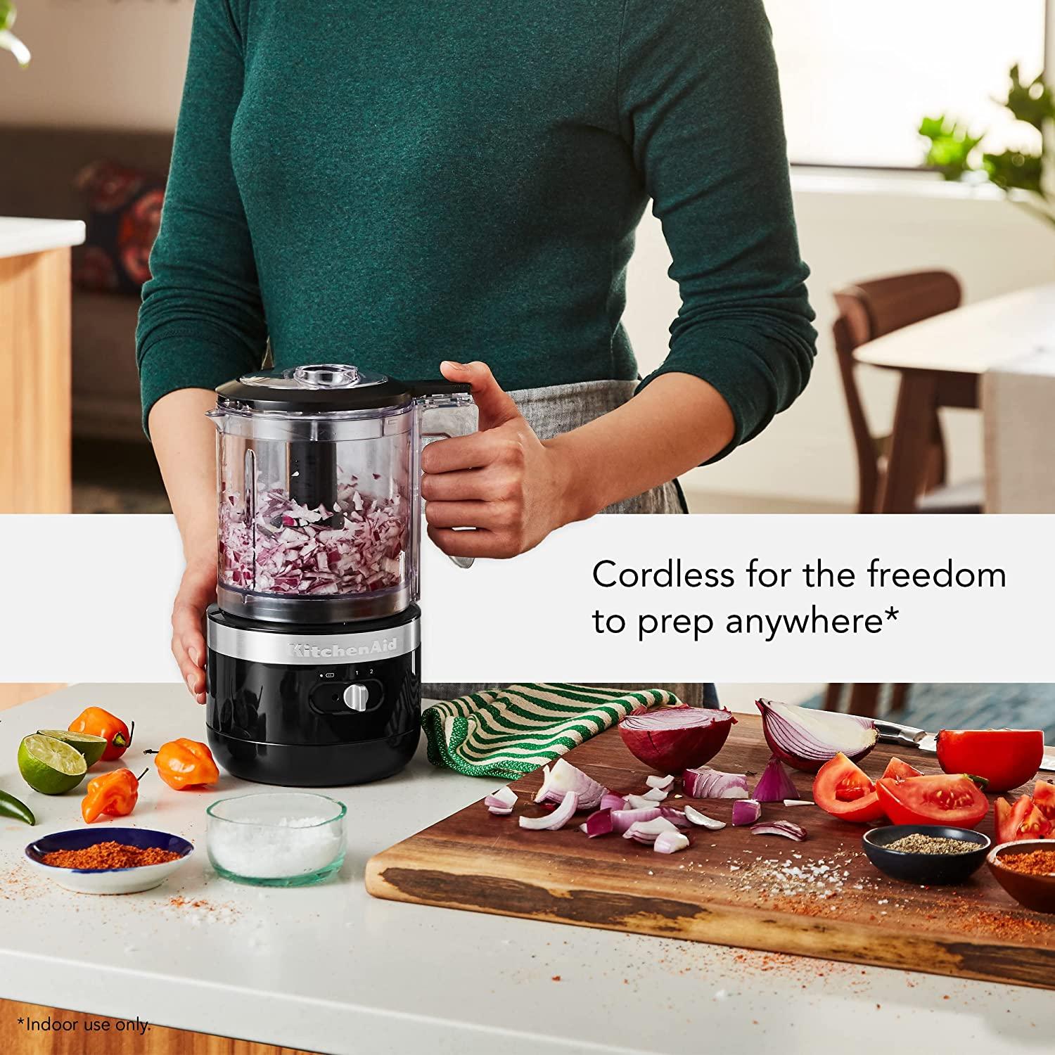 KitchenAid Cordless 5 Cup Food Chopper, KFCB529QOB Onyx Black