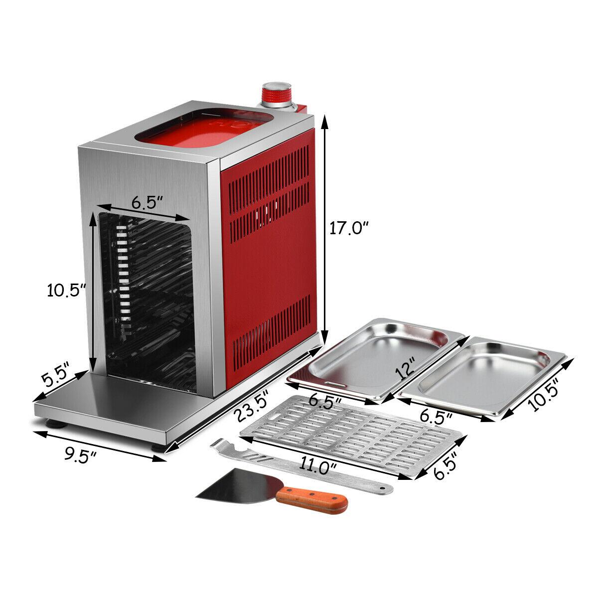 Propane Infrared Steak Grill BBQ  Steel Single Burner with Top Tray
