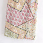 retro knit split summer wrap skirt