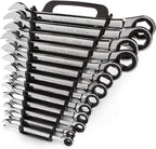TEKTON Ratcheting Combination Wrench Set, 13-Piece (1/4-1 in.) - Holder | WRN53071