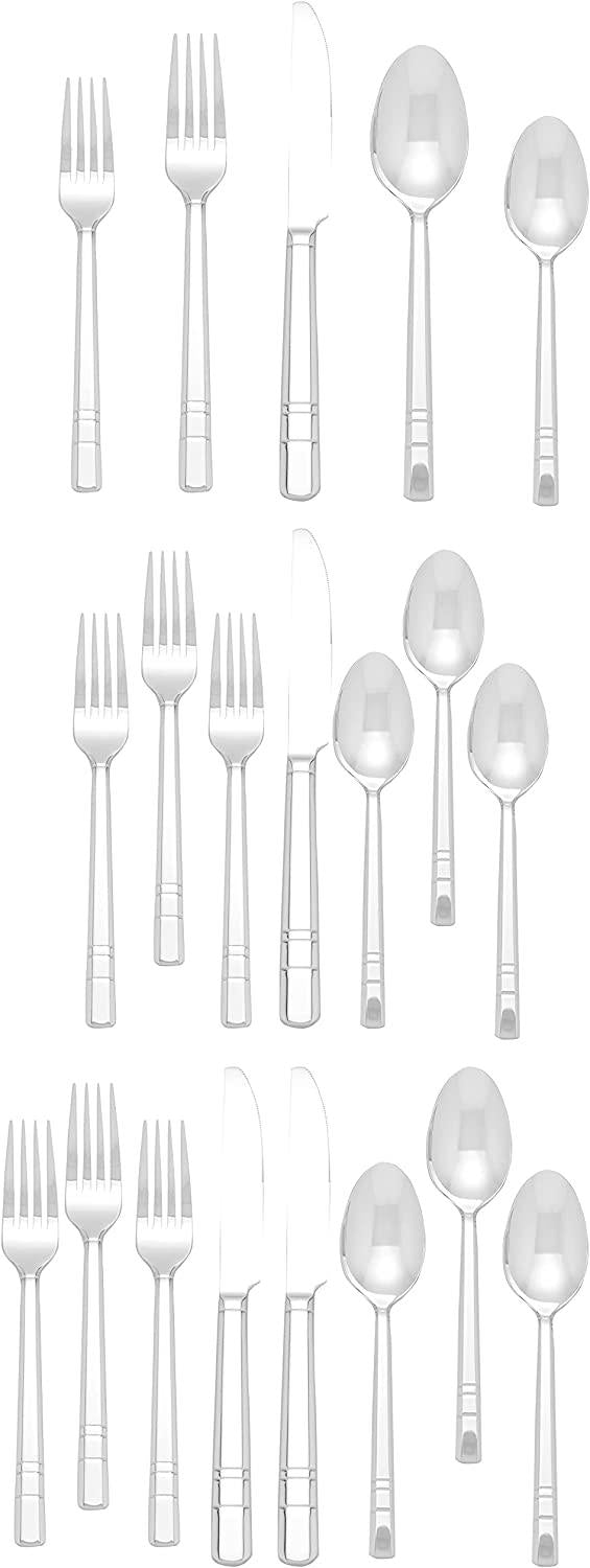 HENCKELS Madison Square 18/10 Stainless Steel Flatware Set, 20-piece, Silver