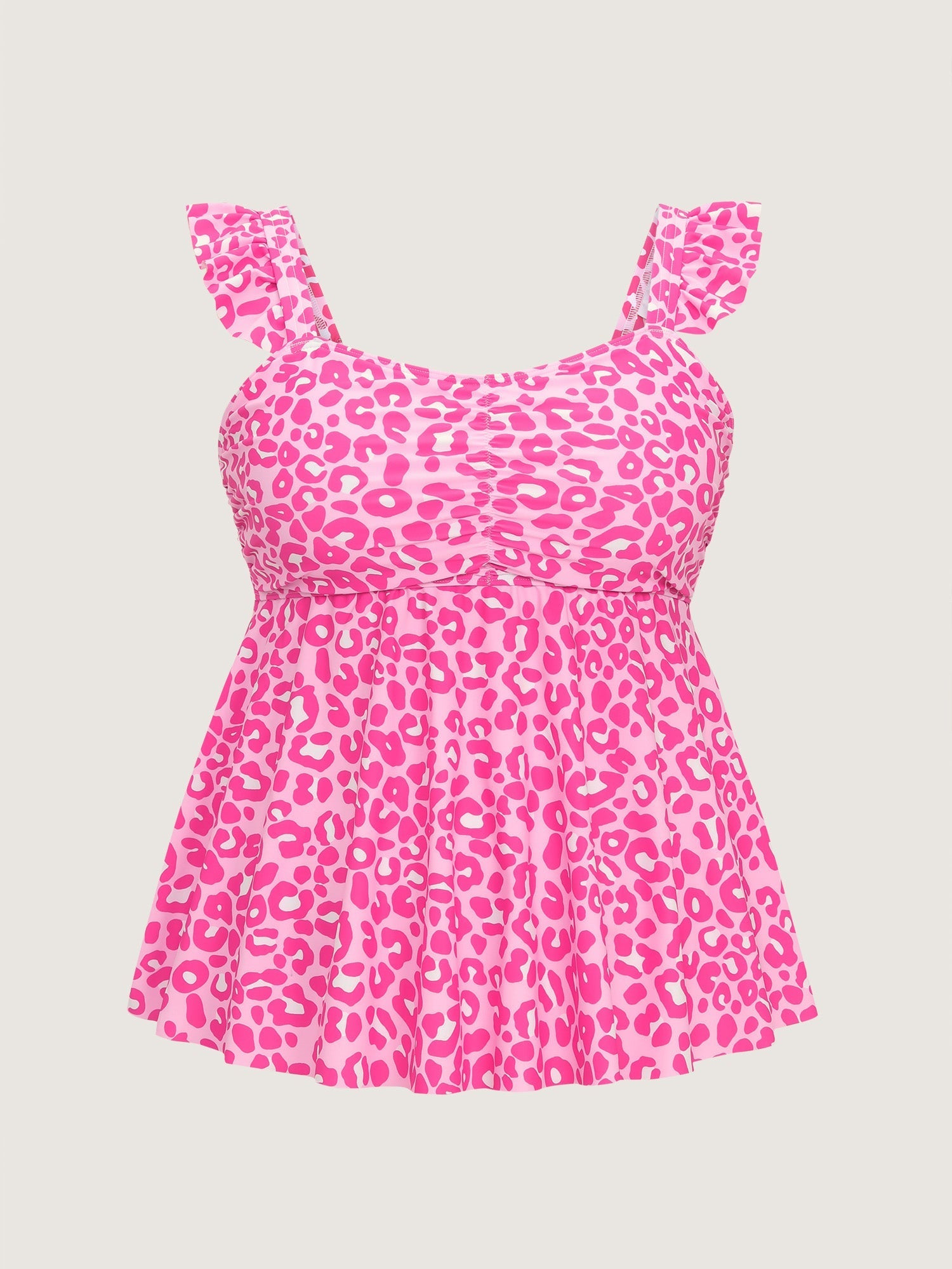 Flirty Leopard Print Swim Top
