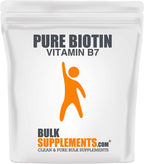 BulkSupplements.com Pure Biotin (Vitamin B7) Powder - Biotin Vitamins for Hair Skin and Nails - Hair Vitamins for Thicker Hair Growth (100 Grams - 3.5 oz)
