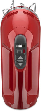 KitchenAid KHM7210ER 7-Speed Digital Hand Mixer with Turbo Beater II Accessories and Pro Whisk - Empire Red