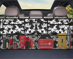 Femuar Car Trunk Organizer,Large Capacity Backseat Trunk Organizer(42"*18"),Collapsible Car Storage Bag with 8 Pocekt,Car Organizer for SUV/MPV/Truck - Cow print