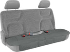 Motor Trend Seat Cover for Cars Trucks SUV, Faux Leather Rear Bench Gray Padded Car Seat Cover with Storage Pockets, Premium Interior Car Seat Cover