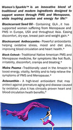 Multi Menopause Relief with Four Efficacy Pillars of GLA/ALA Fatty Acids/Blackcurrant Extract/Black Cohosh/Tocotrienols/Mood Swings/Sleep Disturbances/Anxiety/Hot Flashes/Vegan