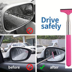 Portable Rearview Mirror Wiper Retractable Car Window Cleaning Brush With SponCleaner Remover