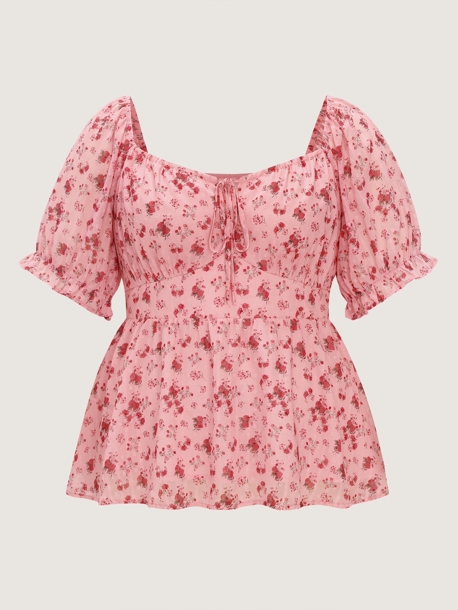 Floral Romance Bust-Friendly Shirred Blouse