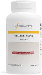 Integrative Therapeutics Vitaline CoQ10 1,200 mg - Supports Brain and Heart Health - Dairy Free - Vegan - Cherry Vanilla Flavored - 90 Chewable Wafers