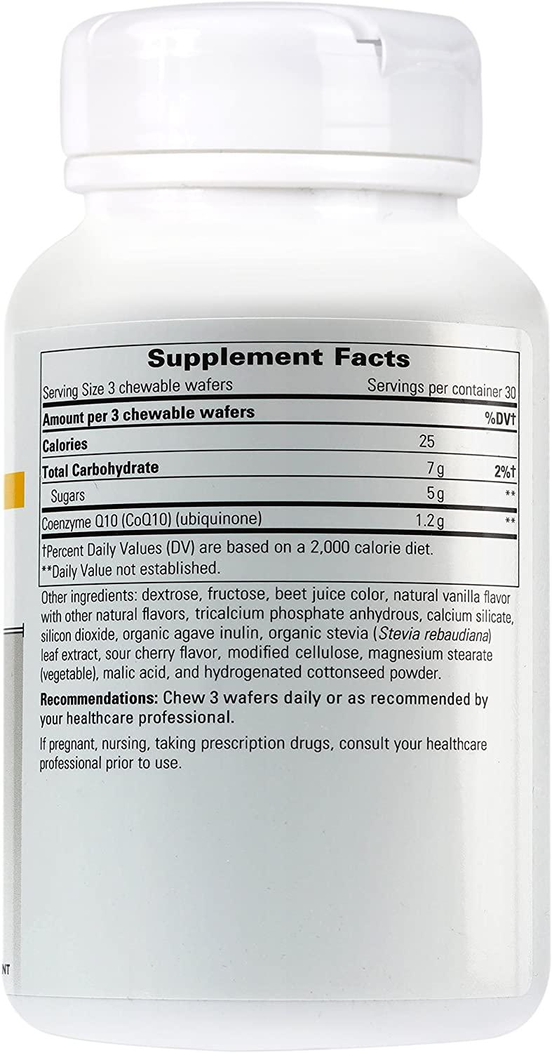 Integrative Therapeutics Vitaline CoQ10 1,200 mg - Supports Brain and Heart Health - Dairy Free - Vegan - Cherry Vanilla Flavored - 90 Chewable Wafers