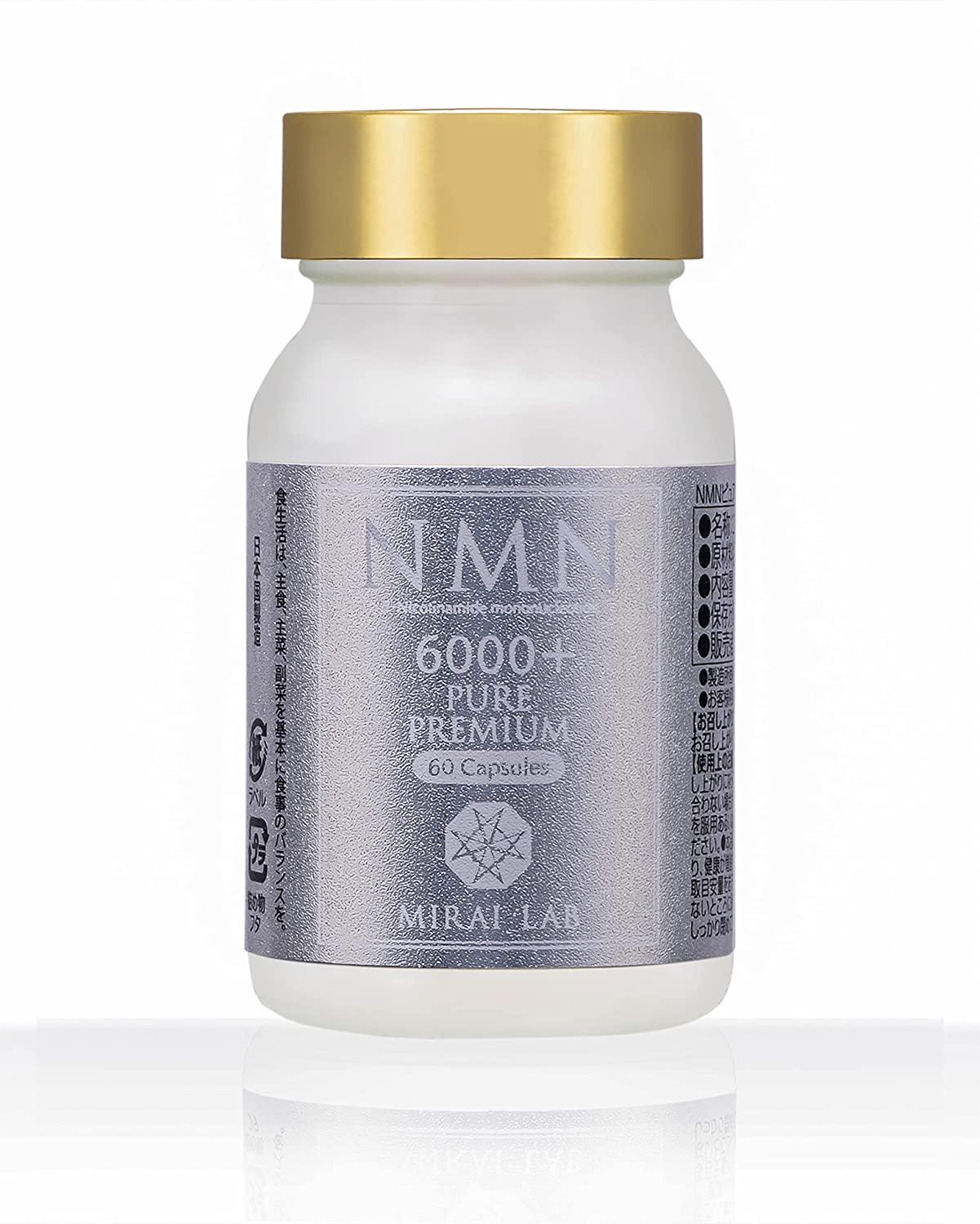 NMN β-Nicotinamide Mononucleotide Pure Premium 6000 Plus (60 Capsules)