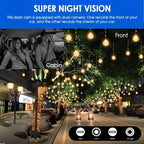 64GB Card,Dash Cam For Cars,1080P Dual Camera, Front Inside,3.16 Inch IPS Screen,G Sensor High Definition Night Vision Loop Record,Wide Angle