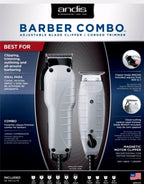 ANDIS BARBER COMBO   T OUTLINER TRIMMER SILVER UPC, 040102663253 MADE IN USA
