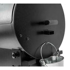 Outdoor Pellet Grill Porcelain Coated Steel 2-Wheels Barrel Black
