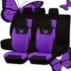 Upgrade Your Car Interior with a Universal Butterfly Pattern Tire Shape Auto Seat Cover Set - Airbag Safe &amp; Perfect for Trucks, Vans &amp; SUVs!