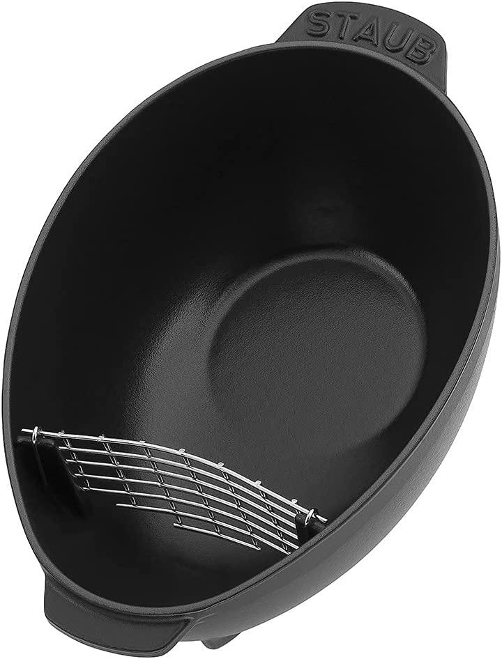 Staub Cast Iron 2-qt Mussel Pot - Matte Black, Made in France