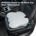Dreamer Car Wedge Car Seat Cover Cushion,Memory Foam Automotive Seat Covers for Back, Coccyx, Tailbone Pain Relief (Velvet Cover, Gray)