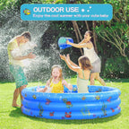garden round inflatable baby swimming pool, portable inflatable child/children little pump pool,kiddie paddling pool indoor&amp;outdoor toddler water game play center for kids/girl/boy