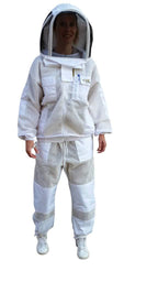 OZ ARMOUR Beekeeping Suit Jacket & Trouser Pant with 2 Veils Fencing & Round Brim Hat Ventilated 3 Layer Mesh Costume (3X-Large)