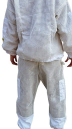 OZ ARMOUR Beekeeping Suit Jacket & Trouser Pant with 2 Veils Fencing & Round Brim Hat Ventilated 3 Layer Mesh Costume (3X-Large)