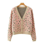 fashion leopard pattern knitted sweater