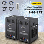 700W 2pcs LarCold Spark Firework Machine 6.6-9.8ft Adjustable StaEffect Rohs Approved Low Noise Smokeless for StaDJ Disco