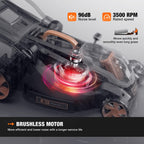 Cordless Lawn Mower, 40V Max 4.0Ah Battery, 16-Inch Brushless Lawn Mower, 50L Grass Box & Mulcher, 6 Mowing Heights, 3 Operation Heights, Low Noise, KDLM4040A