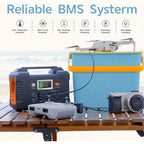 200W Portable Power Station FlashFish151Wh With AC Outlet/2 DC Ports/3 USB Ports Backup Battery /Power Supply For Outdoor Trip Camping Emergency