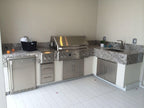 TRIPLE DRAWER OUTDOOR KITCHEN BBQ 304  STEEL ACCESS "BEST QUALITY"
