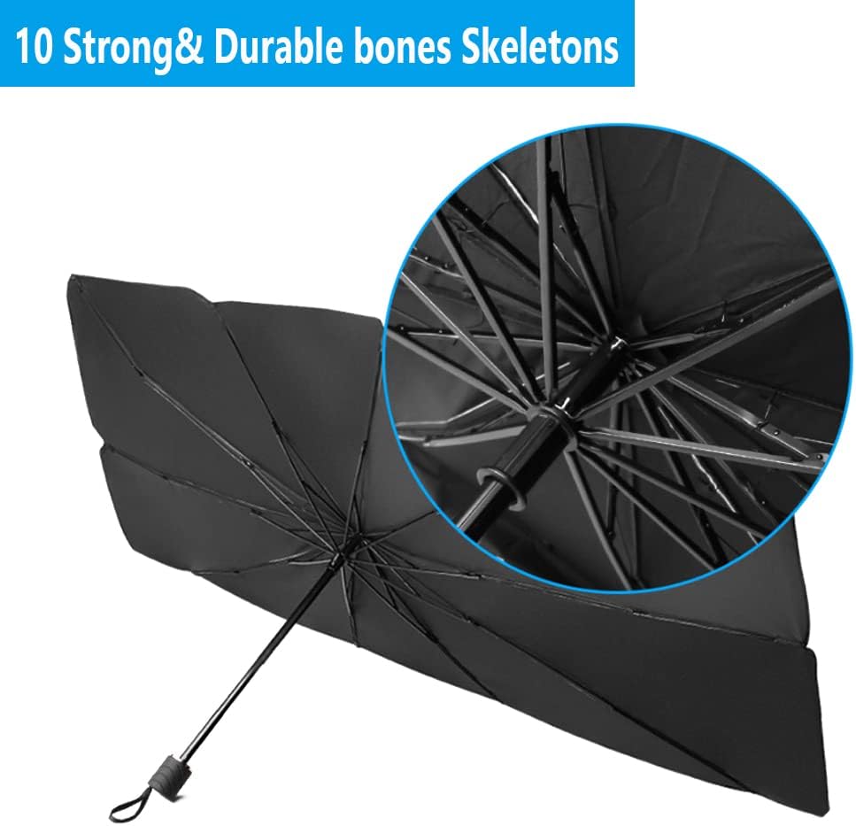 Coricha Windshield Sunshade Umbrella Brella Shade for Car Sun Shade Cover 31 * 57" As Seen on TV UV Block Front Window Heat Insulation Protection (Red Eyes)