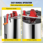 BestEquip Manual Honey Extractor Separator 3 Frame Bee Extractor  Steel Honeycomb Spinner Crank. Beekeeping Extraction Apiary CentrifuEquipment
