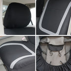 Car Seat Covers Full Set, Polyester Gray Purple Black Blue Red Purple Car Seat Cushion Universal Car Seat Protector Car Decoration Airbag Safe