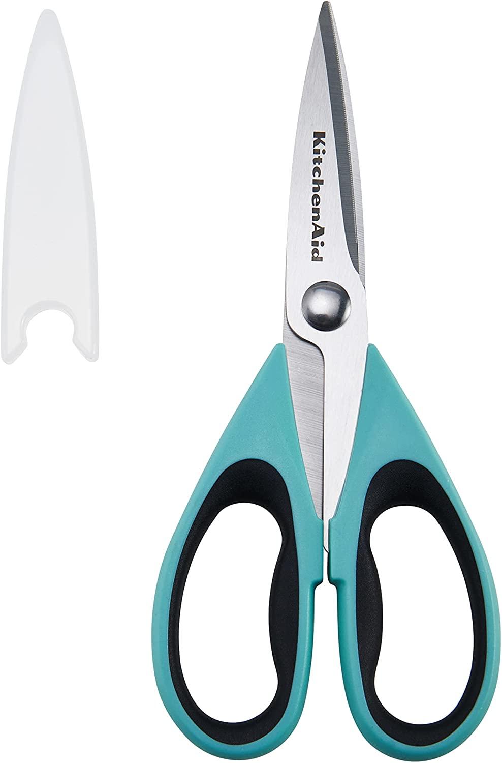 KitchenAid All Purpose Shears with Protective Sheath, 8.72-Inch, Aqua Sky