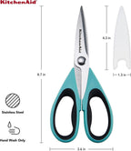 KitchenAid All Purpose Shears with Protective Sheath, 8.72-Inch, Aqua Sky