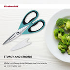 KitchenAid All Purpose Shears with Protective Sheath, 8.72-Inch, Aqua Sky