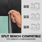 BDK PolyPro Car Seat Covers Full Set in Mint on Black – Front and Rear Split Bench Seat Covers for Cars, Easy to Install Car Seat Cover Set, Car Accessories for Auto Trucks Van SUV