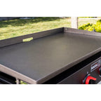 Propane Gas BBQ Grill Griddle Top 4 Burner Side Tables Cart Style Black