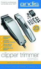 Andis Hair Clipper Trimmer 23 Piece Cord less Combo Kit beard mustache Hair