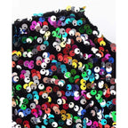 sequin stitching deep v short-sleeved
