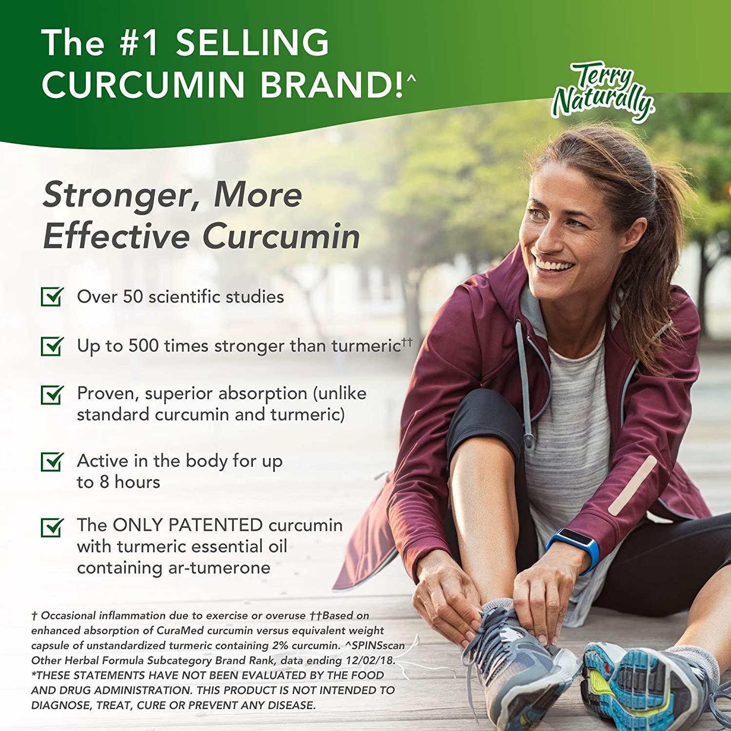 Terry Naturally CuraMed 750 mg ( 3 Pack ) - 120 Softgels - Superior Absorption BCM-95 Curcumin Supplement , Promotes Healthy Inflammation Response - Non-GMO , Gluten-Free , Halal - 360 Total Servings