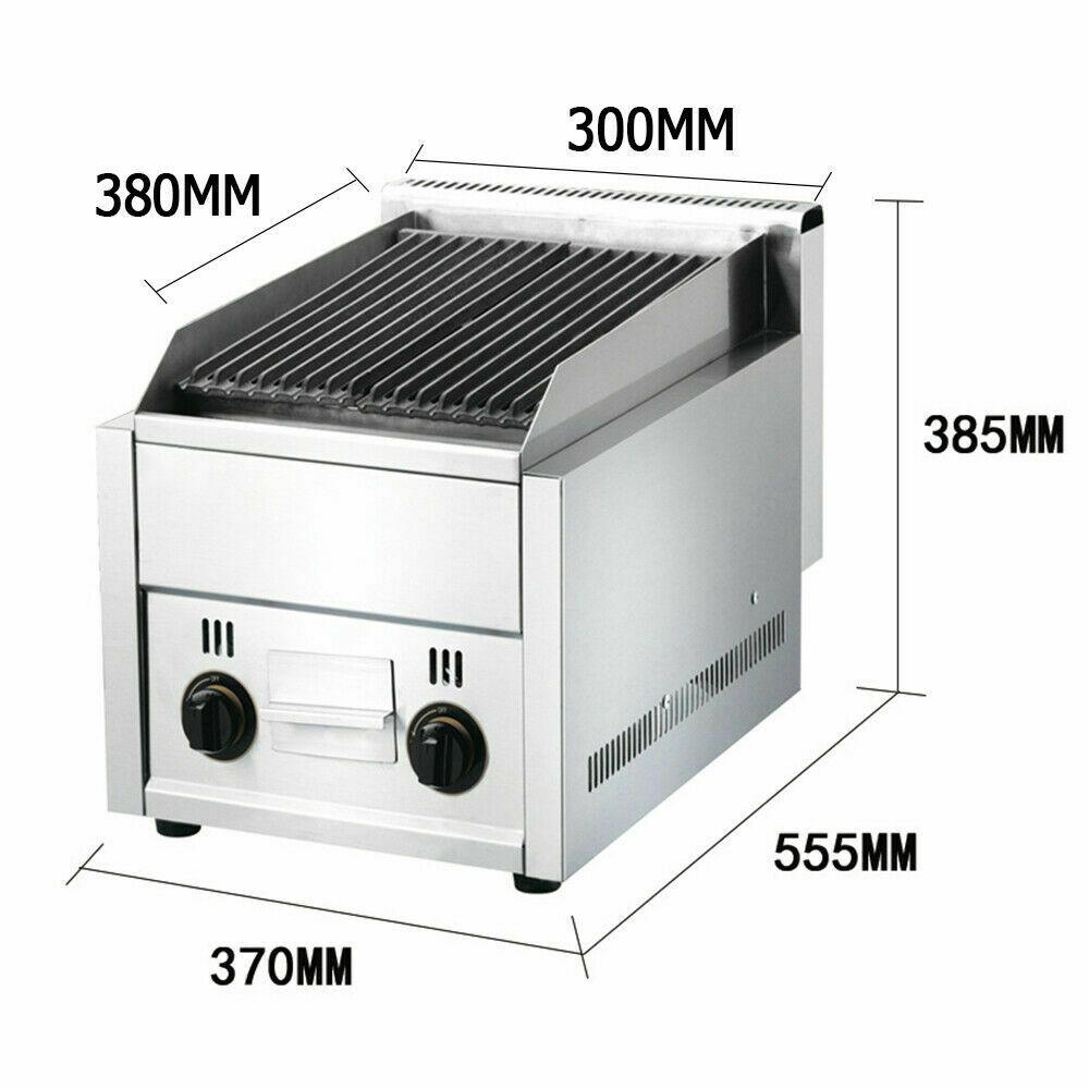 Commercial Restaurant Gas Gril Heavy Duty Grill Flat Top Countertop Food Grill