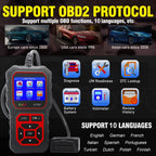 Car Code Reader, OBD2 Car Code Scanner VoltaTester Engine Fault Code Scanner CranAnd Charging Tester Diagnostic Tool For OBDII Protocol Cars
