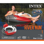 River Run 1 53" Inflatable Floating Water Tube Lake Raft, Red (24 Pack)