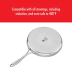 ZWILLING Spirit Ceramic Nonstick Griddle, 12-inch, Stainless Steel