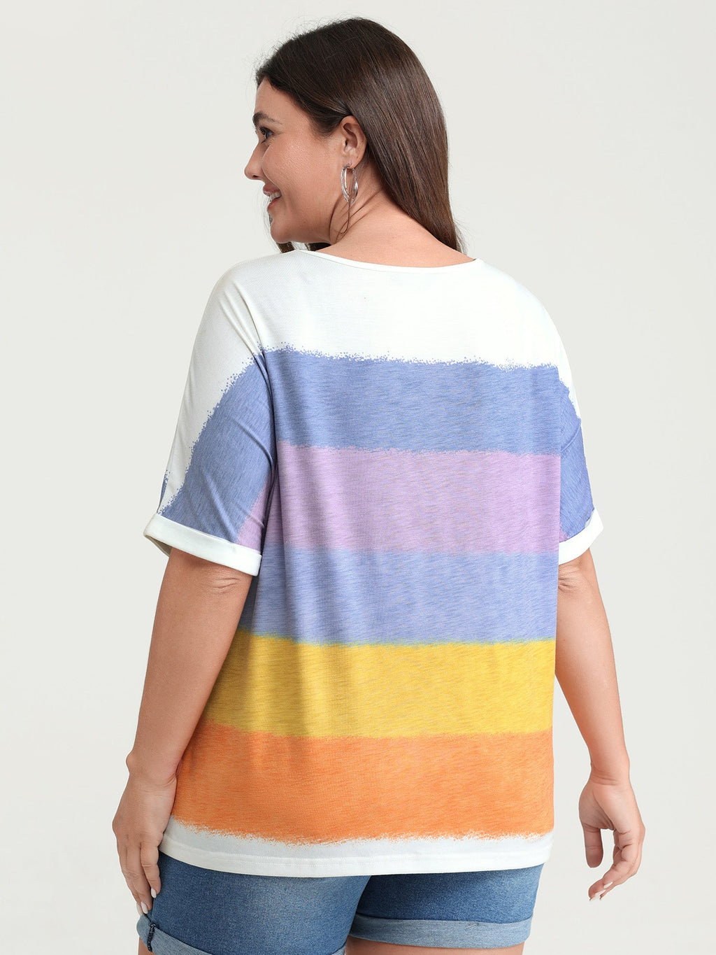 Multi-Color Supersoft Round Neck Knit Top