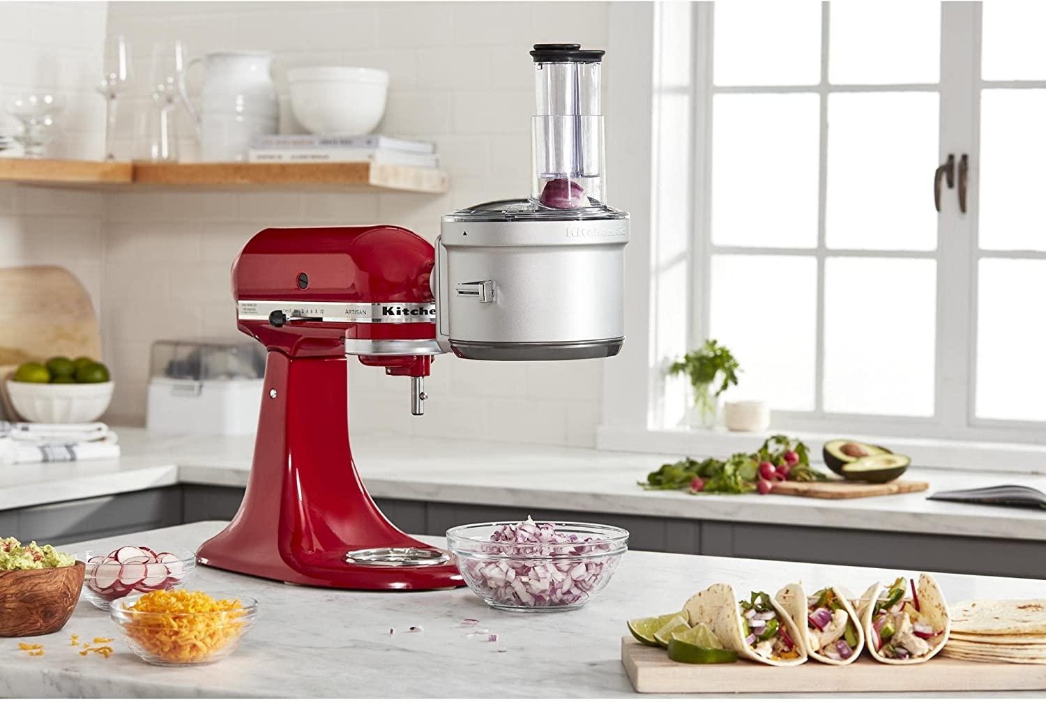 KitchenAid KSM2FPA Food Processor Attachment, Dicing Kit, Silver